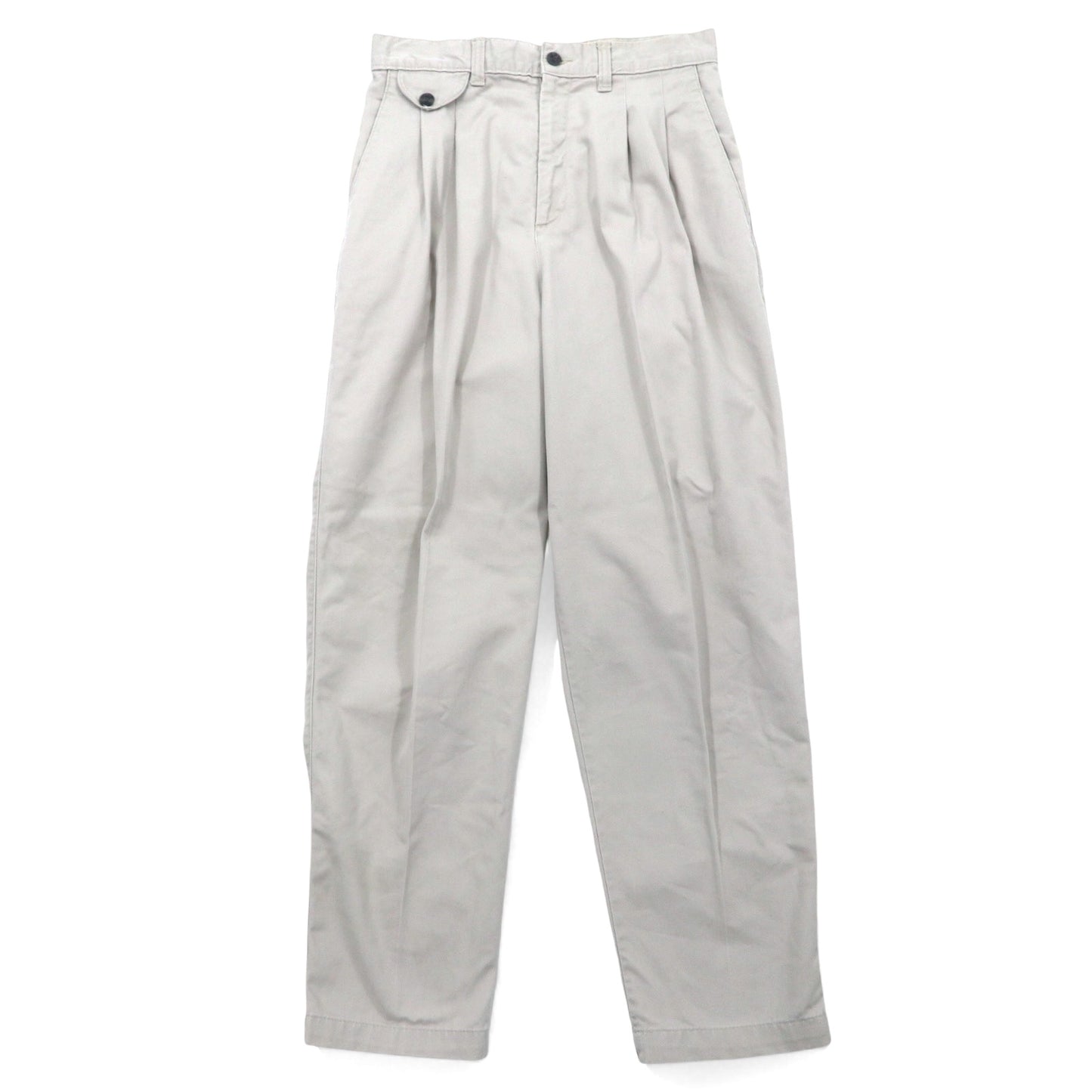 Lee CASUALS 90年代 タック ワイド テーパード チノパンツ M ベージュ コットン WRINKLE FREE メキシコ製