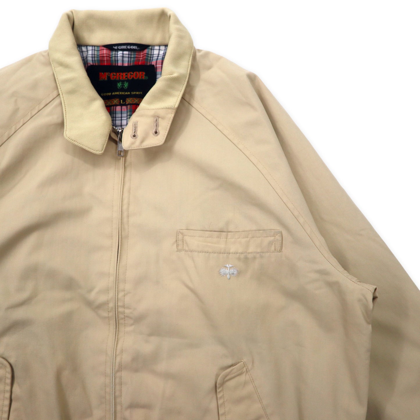 McGREGOR 90's Swing Top Dorizler Jacket L Beige Lining CHECKED