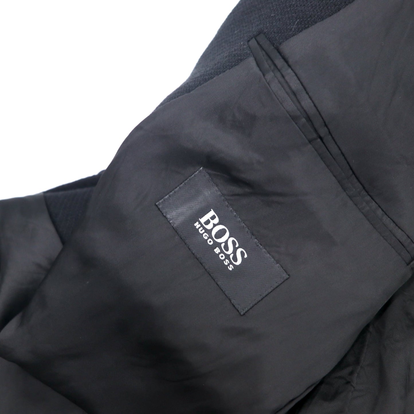 HUGO BOSS USA製 3B テーラードジャケット 40L ブラック ウール EINSTEIN