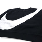 NIKE Cropped Sweatshirt M Black Fleece SWOOSH BB CREW FLEECE BV3934-011
