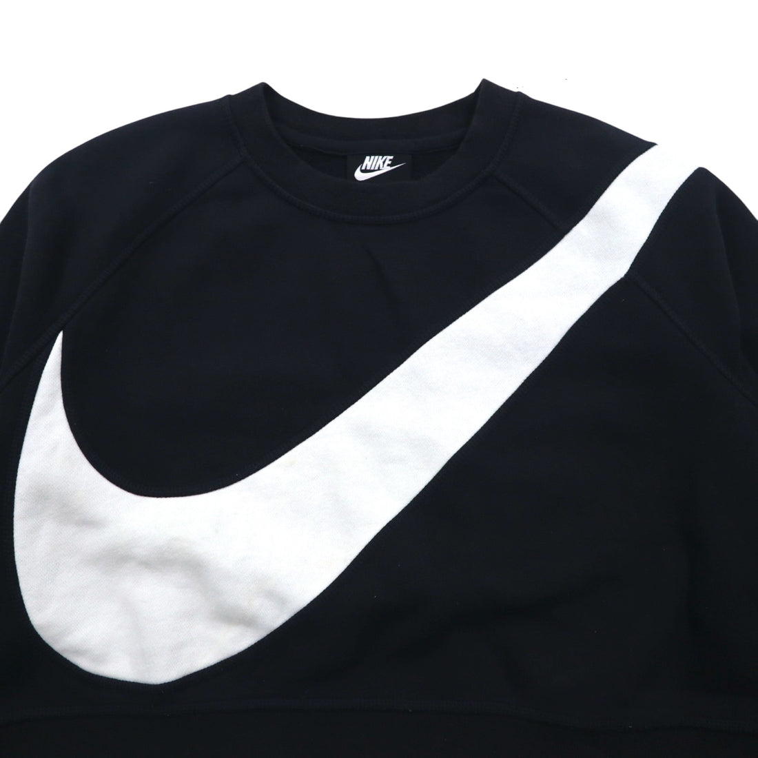 NIKE Cropped Sweatshirt M Black Fleece SWOOSH BB CREW FLEECE BV3934-011