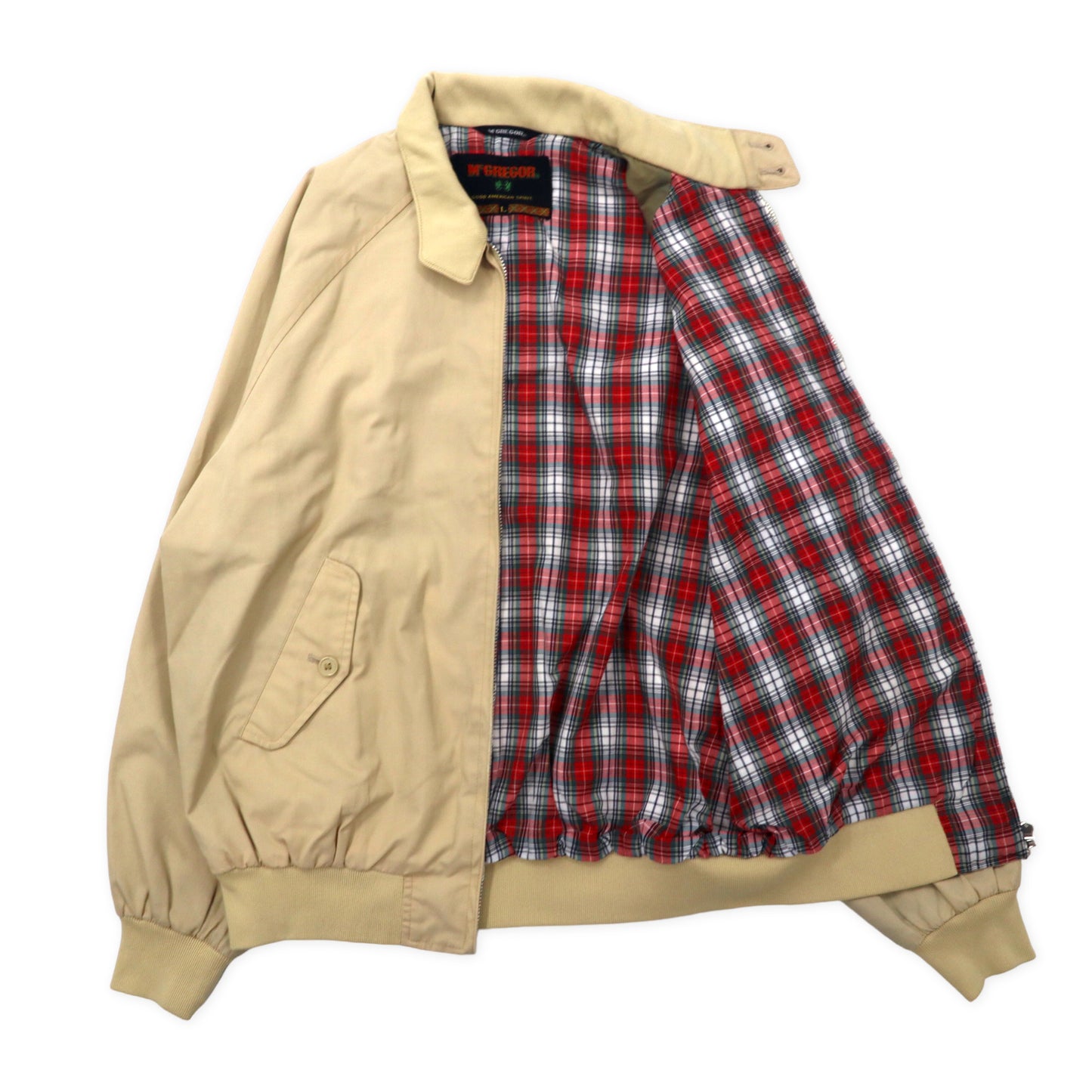 McGREGOR 90's Swing Top Dorizler Jacket L Beige Lining CHECKED