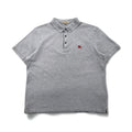 BURBERRY BRIT Current Tag Polo Shirt, Size 2XL, Gray Cotton, Pique, Single Logo Embroidery