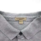 BURBERRY BRIT Current Tag Polo Shirt, Size 2XL, Gray Cotton, Pique, Single Logo Embroidery