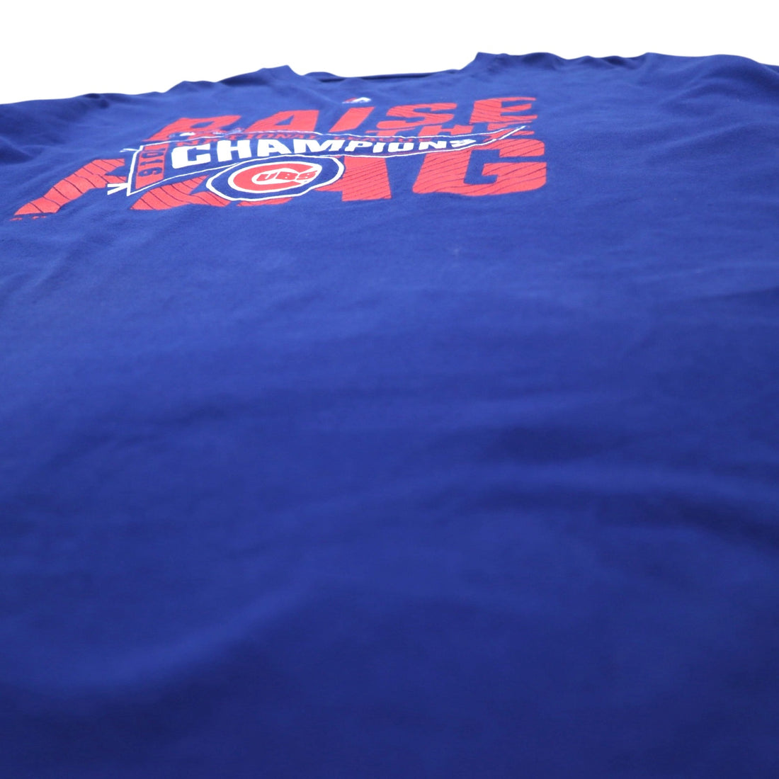 Majestic ロングスリーブ Tシャツ ロンT 3XL ブルー コットン MLB CUBS ビッグサイズ