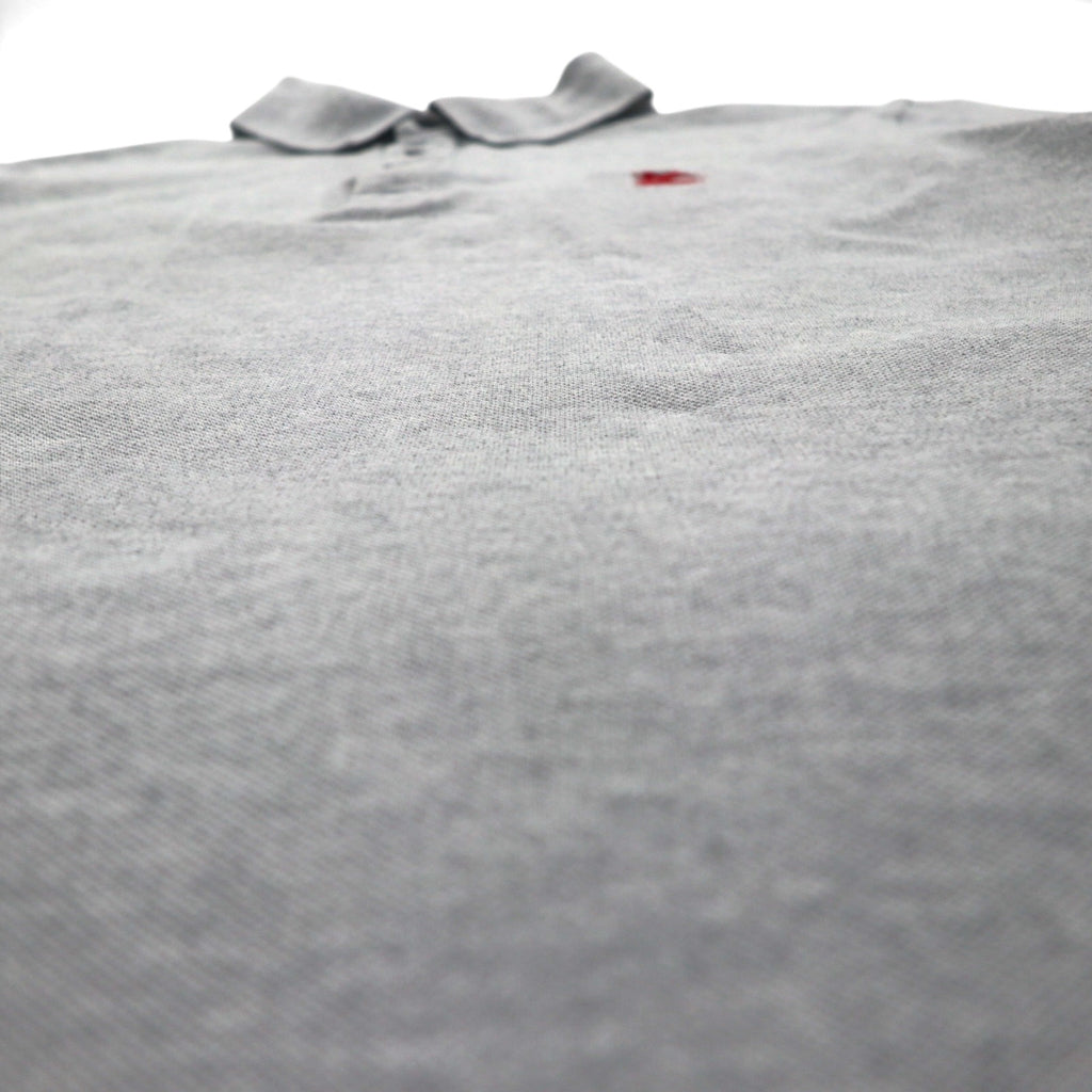 BURBERRY BRIT Current Tag Polo Shirt, Size 2XL, Gray Cotton, Pique, Single Logo Embroidery