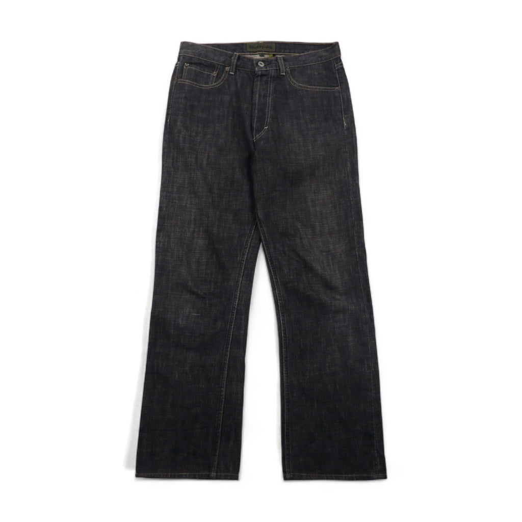 Stussy -dm 90s Made in USA Old Stussy Straight Denim Pants, Size M, Gray, Cotton