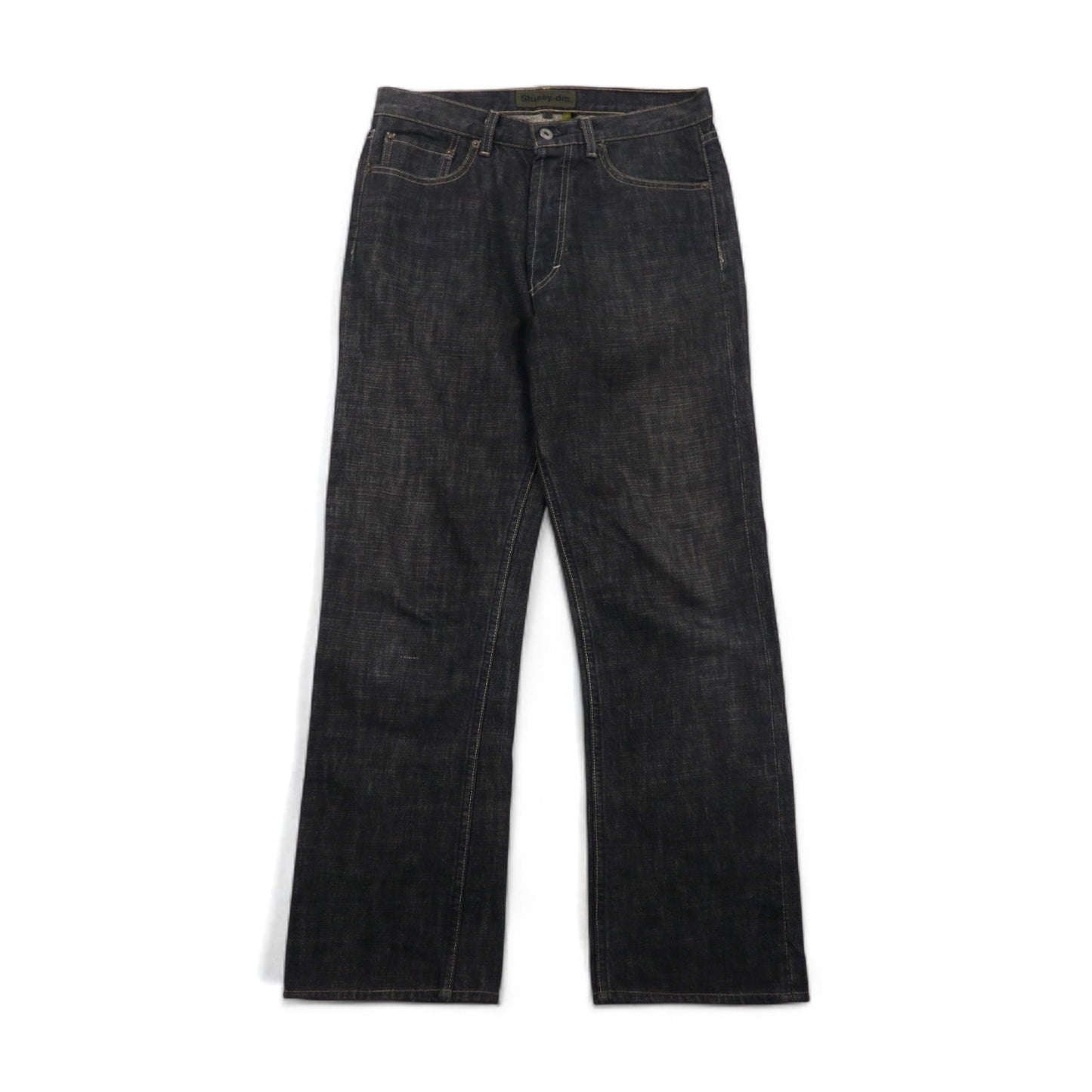 Stussy -dm 90s Made in USA Old Stussy Straight Denim Pants, Size M, Gray, Cotton