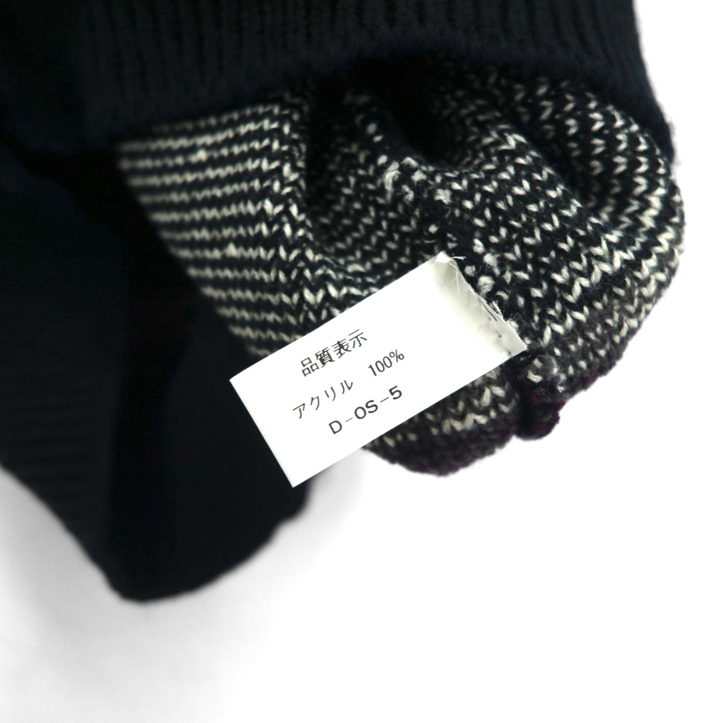 90s Vintage Jacquard Knit 90年代 バンダナ 総柄 ニット セーター M ブラック RALPH EVANS 未使用品