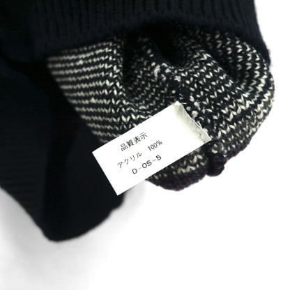 90s Vintage Jacquard Knit 90年代 バンダナ 総柄 ニット セーター M ブラック RALPH EVANS 未使用品