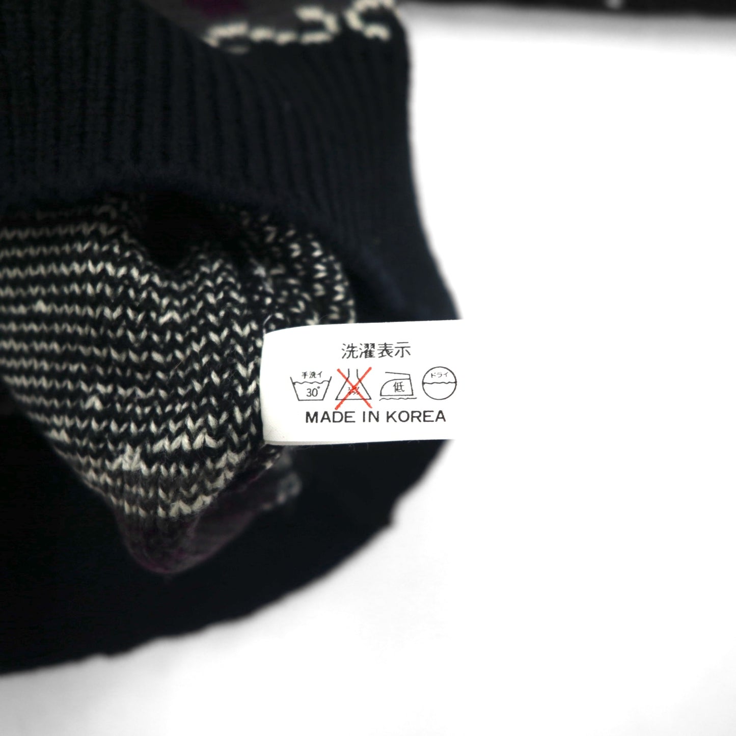 90s Vintage Jacquard Knit 90年代 バンダナ 総柄 ニット セーター M ブラック RALPH EVANS 未使用品