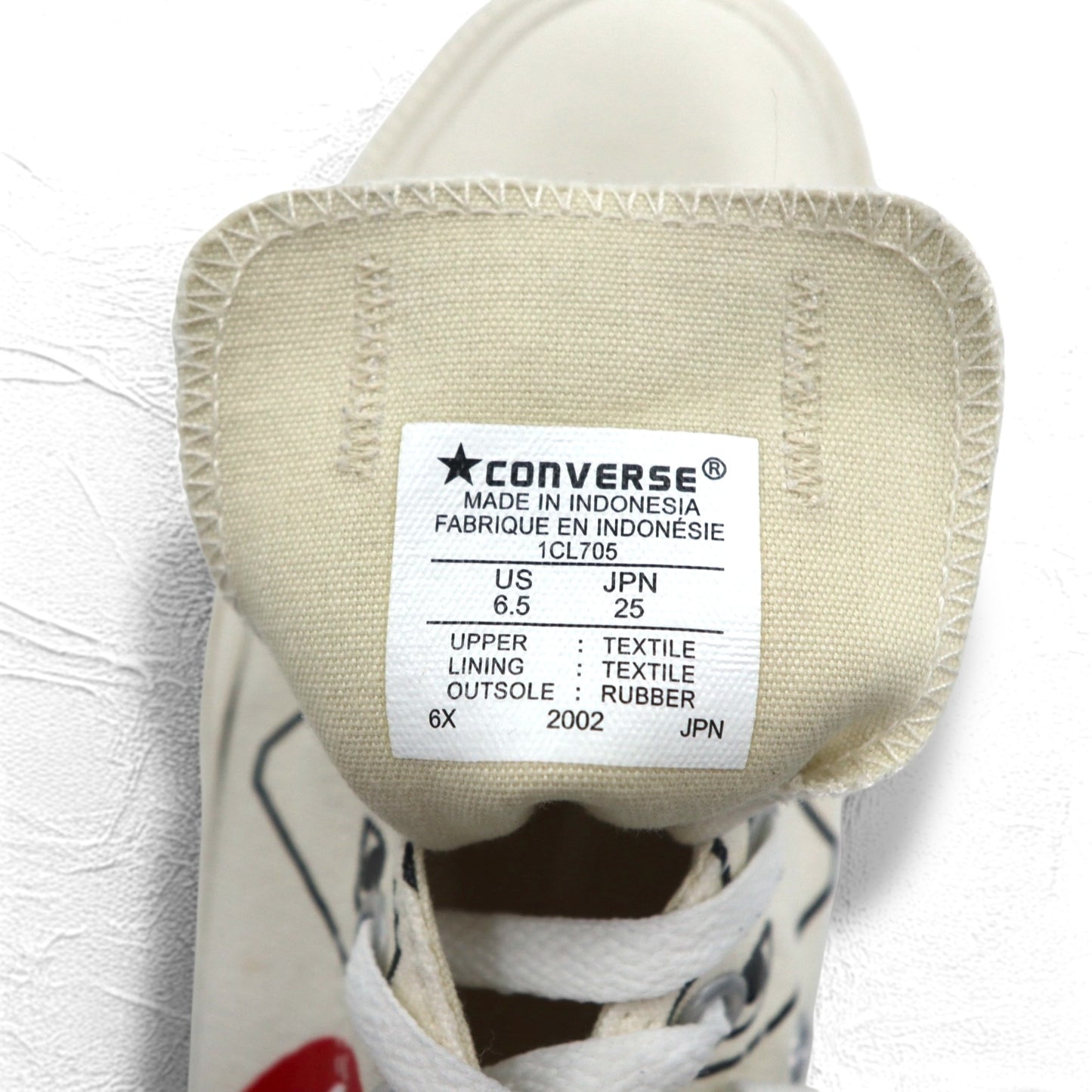 CONVERSE × PLAY COMME des GARCONS チャックテイラー CT70 Chuck Taylor All Star 70 Low ハート スニーカー 25cm キャンバス 1CL705