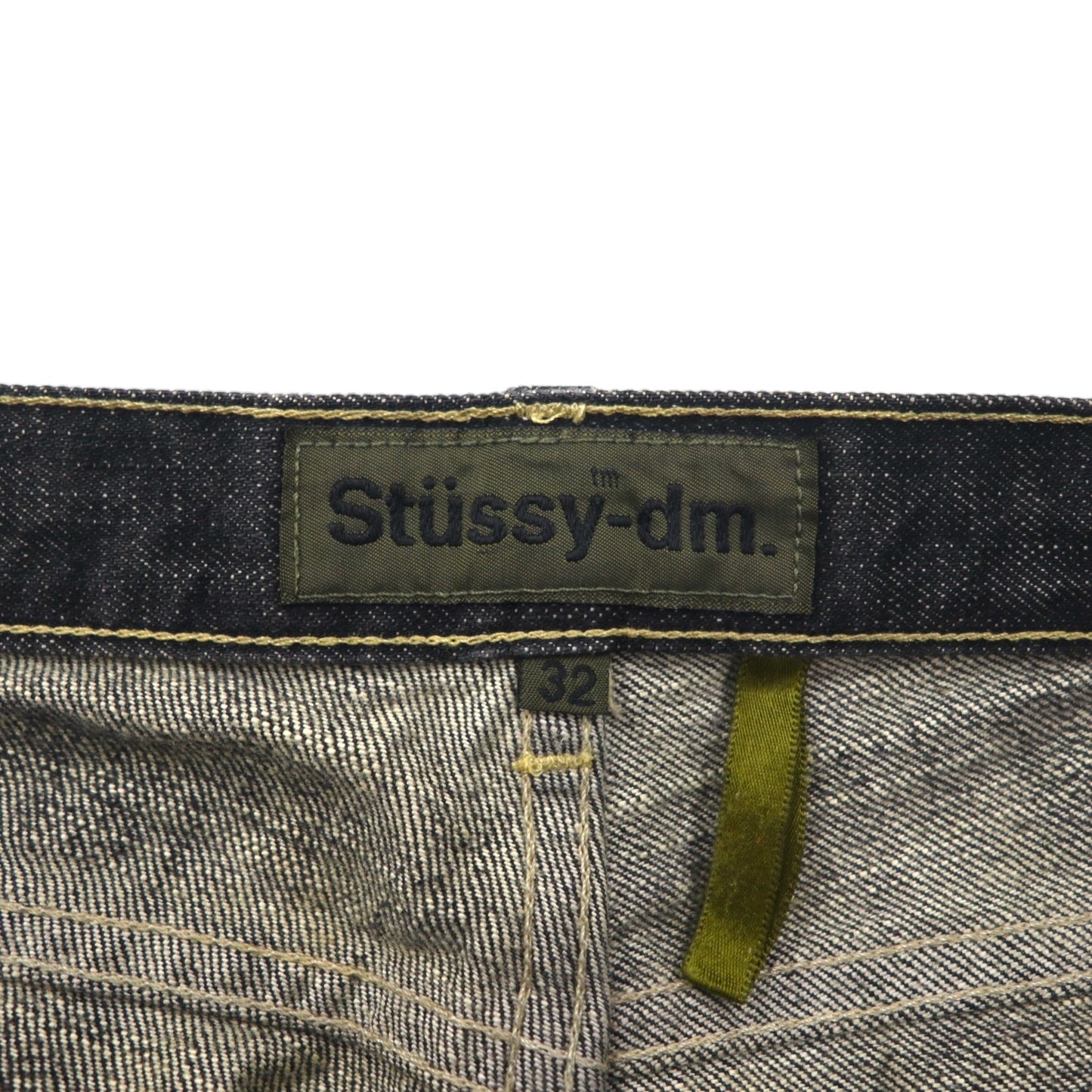 Stussy -dm 90s Made in USA Old Stussy Straight Denim Pants, Size M, Gray, Cotton