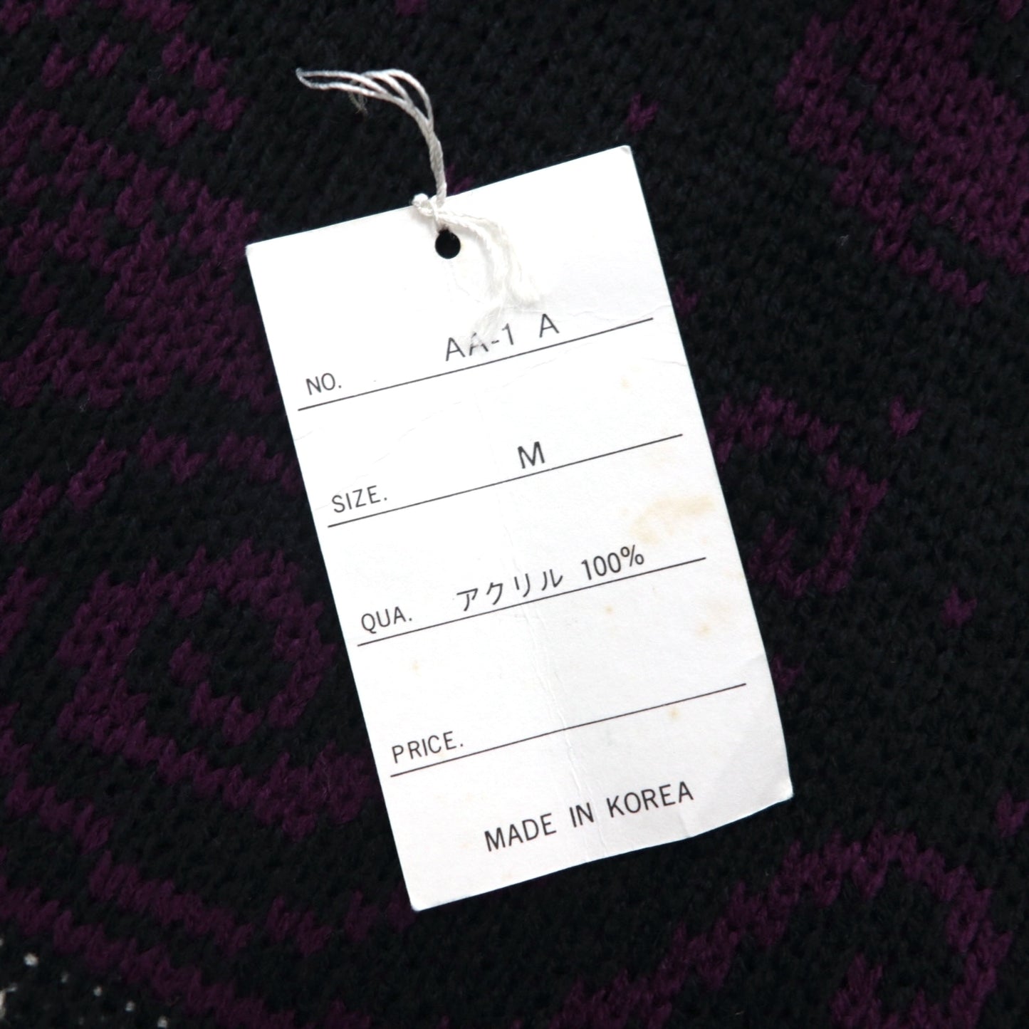 90s Vintage Jacquard Knit 90年代 バンダナ 総柄 ニット セーター M ブラック RALPH EVANS 未使用品