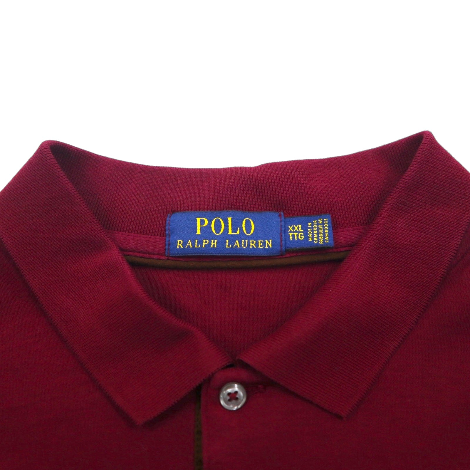 Polo Ralph Lauren Long Sleeve Rugby Polo Shirt, Size 2XL, Bordeaux with Small Pony Embroidery