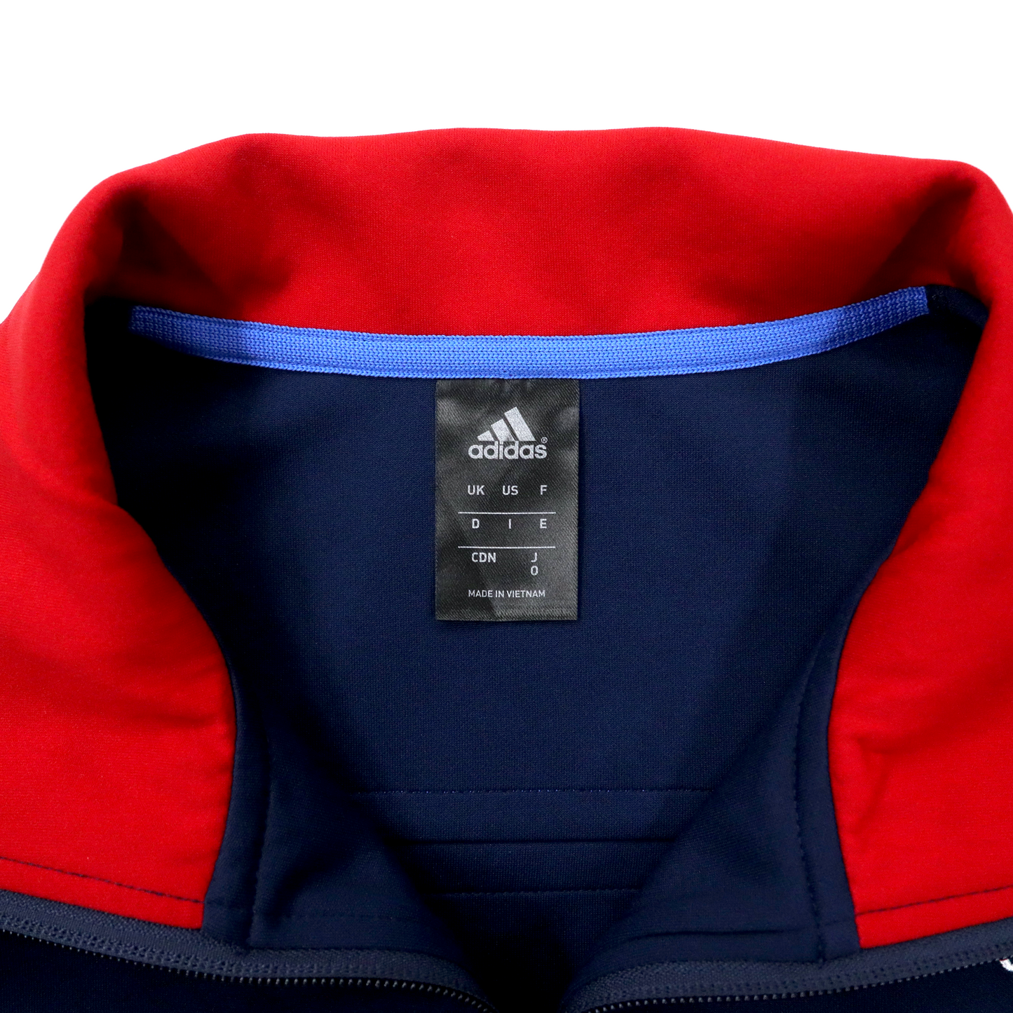 adidas トラックジャケット ジャージ O ネイビー ポリエステル 3ストライプス トリコロール バックロゴプリント