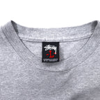 stussy 00年代 シャネルロゴ Tシャツ L グレー コットン WORLD TRIBE 黒タグ メキシコ製