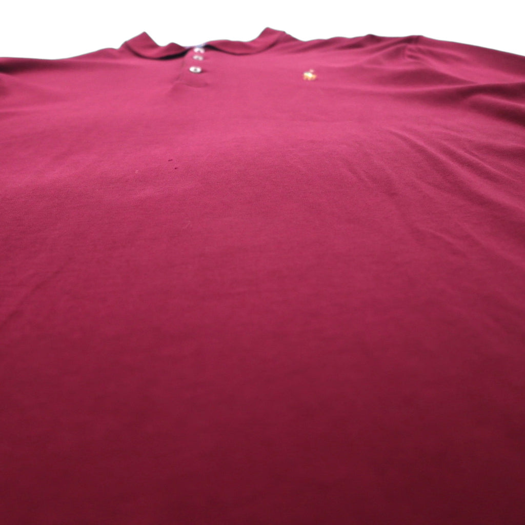 Polo Ralph Lauren Long Sleeve Rugby Polo Shirt, Size 2XL, Bordeaux with Small Pony Embroidery