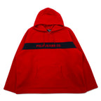 POLO JEANS CO. RALPH LAUREN 90s fleece half-zip hoodie XL red polyester logo
