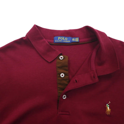Polo Ralph Lauren Long Sleeve Rugby Polo Shirt, Size 2XL, Bordeaux with Small Pony Embroidery