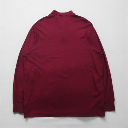 Polo Ralph Lauren Long Sleeve Rugby Polo Shirt, Size 2XL, Bordeaux with Small Pony Embroidery