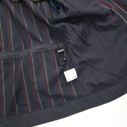 Slow Gun &amp; Co. M-65 Military Field Jacket, S, Navy, Striped, Drawstring, Made in Japan