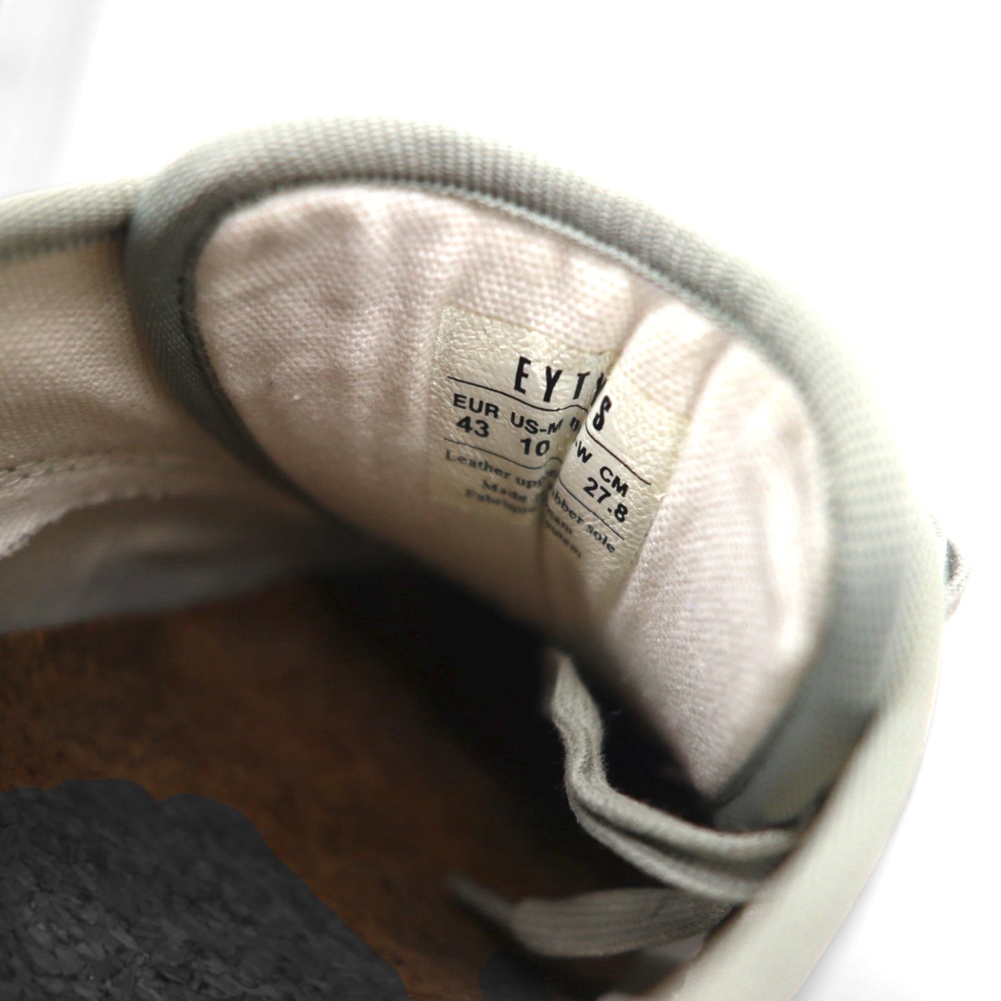 EYTYS Mother Suede Sneakers, Platform Sole, Size 28cm, Gray