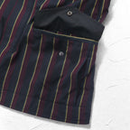 Slow Gun &amp; Co. M-65 Military Field Jacket, S, Navy, Striped, Drawstring, Made in Japan