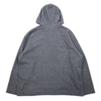 POLO JEANS CO. RALPH LAUREN 90s fleece half-zip hoodie L gray polyester logo