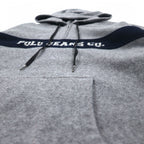 POLO JEANS CO. RALPH LAUREN 90s fleece half-zip hoodie L gray polyester logo