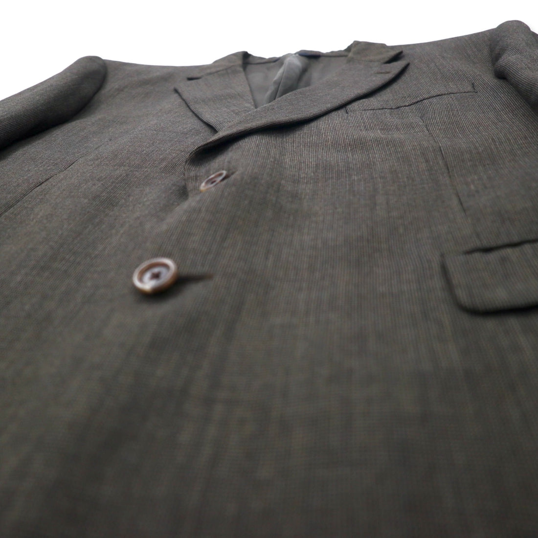 BURBERRY USA made 2B tailored jacket size 46 brown wool