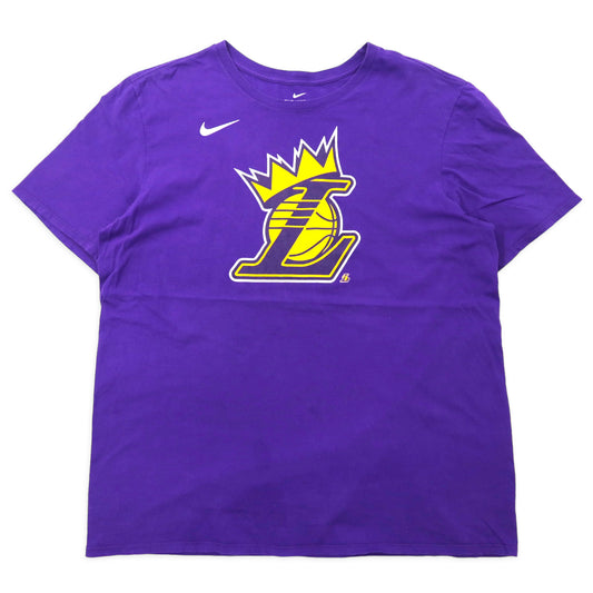 NIKE NBA レイカーズ プリントTシャツ XL パープル コットン Lakers ビッグサイズ