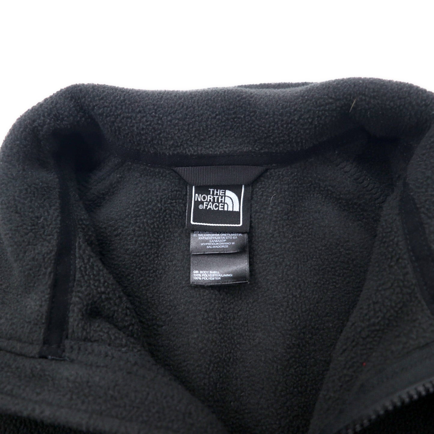 THE NORTH FACE フルジップ フリースジャケット S ブラック ポリエステル ワンポイントロゴ刺繍