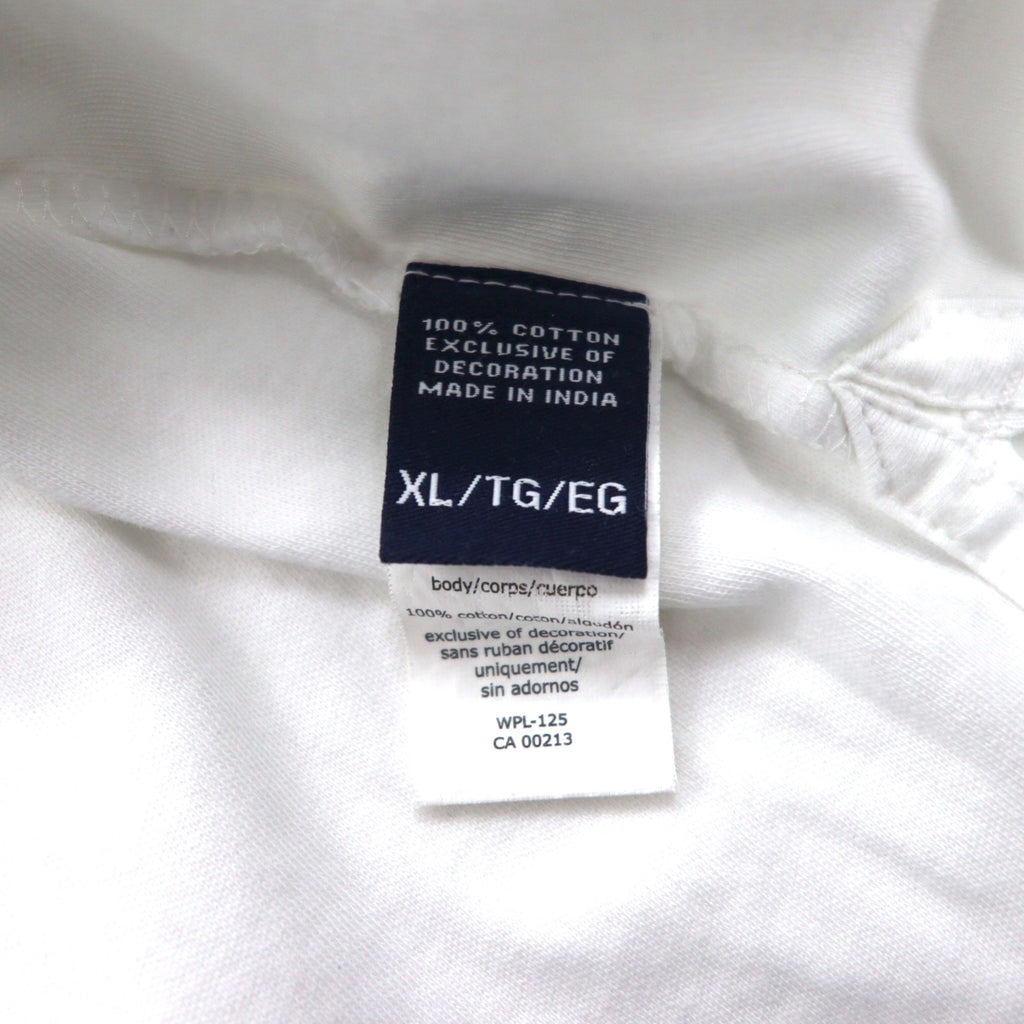 CHAPS Polo Shirt, XL, White Cotton, One-Point Embroidered Emblem