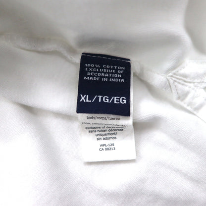 CHAPS ポロシャツ XL ホワイト コットン ワンポイント 刺繍 エンブレム