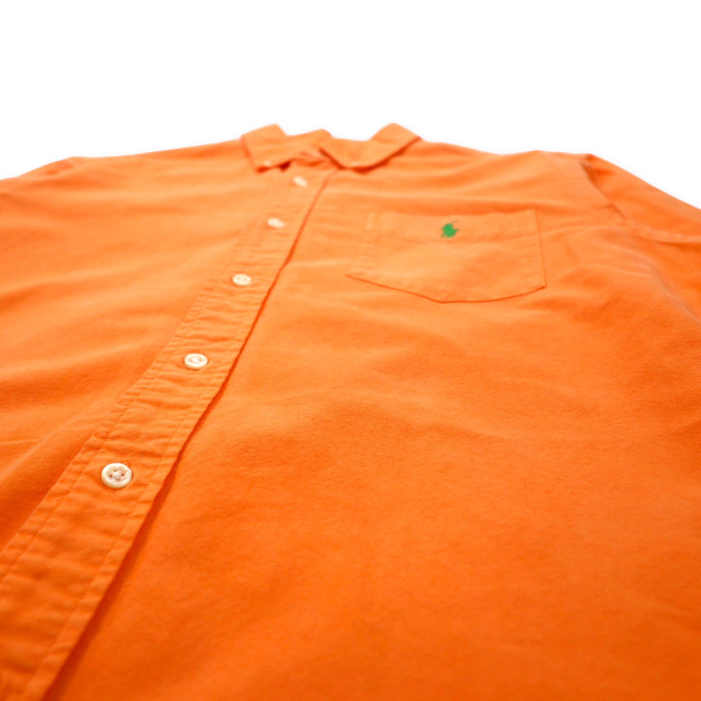 RALPH LAUREN ボタンダウンシャツ M オレンジ コットン CUSTOM FIT スモールポニー刺繍