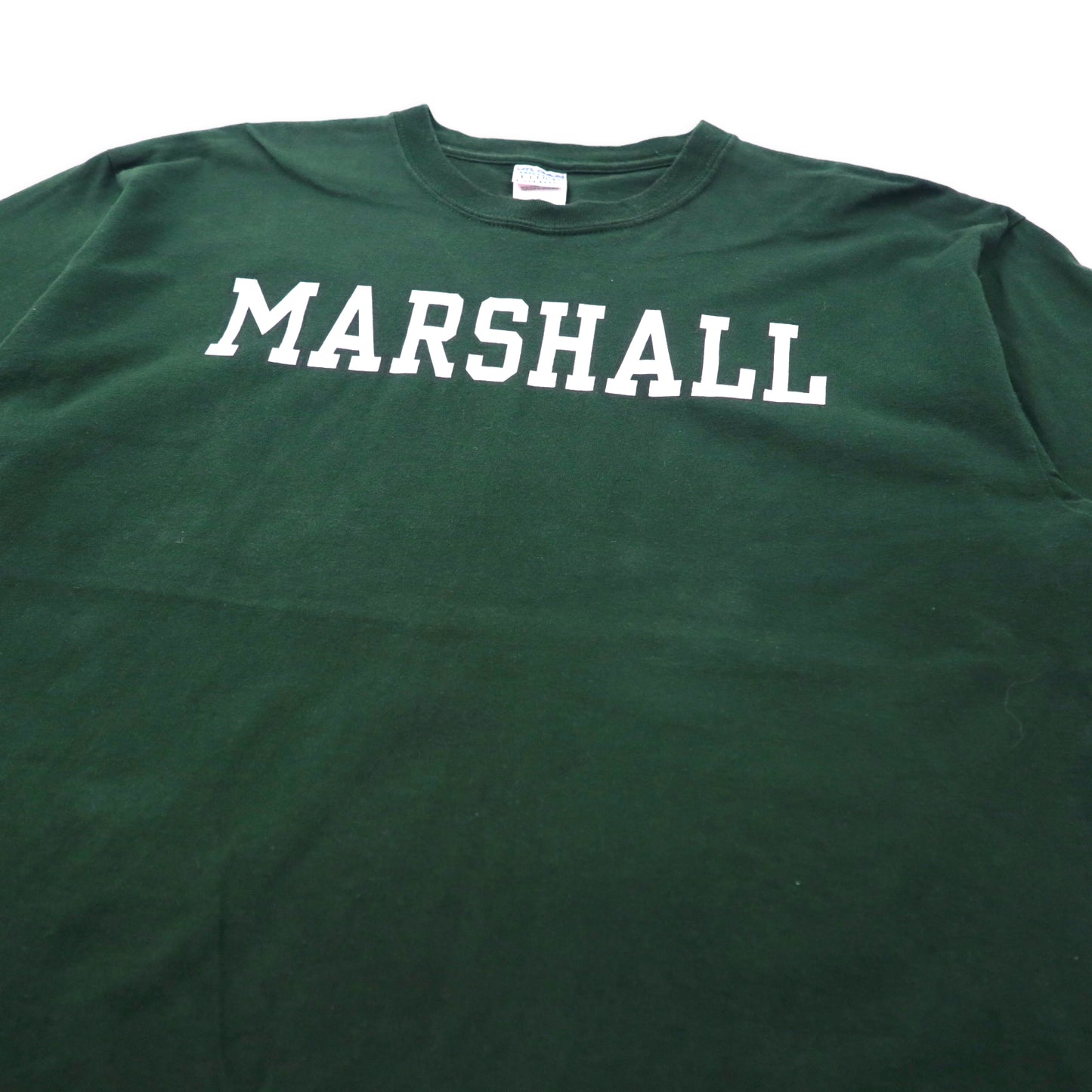 GILDAN カレッジプリント Tシャツ XL グリーン コットン MARSHALL ビッグサイズ