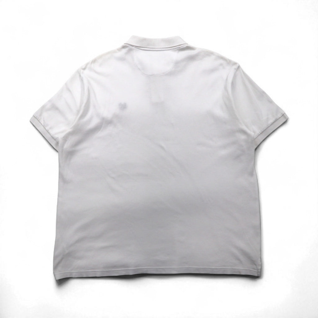 CHAPS Polo Shirt, XL, White Cotton, One-Point Embroidered Emblem