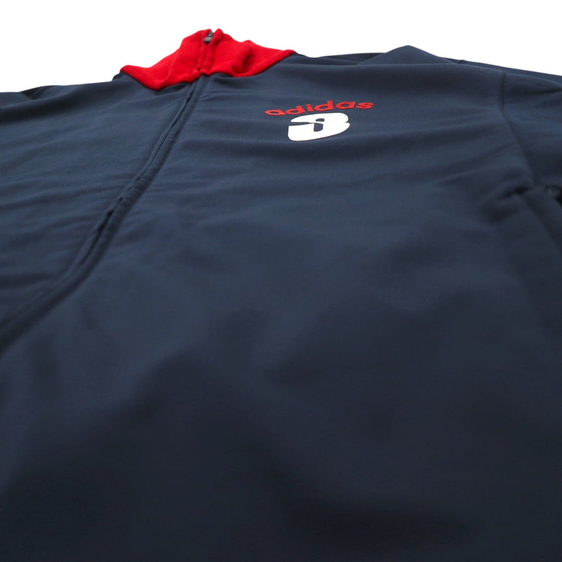 adidas 00s High Neck Track Jacket Jersey L Navy Red Numbering Polyester