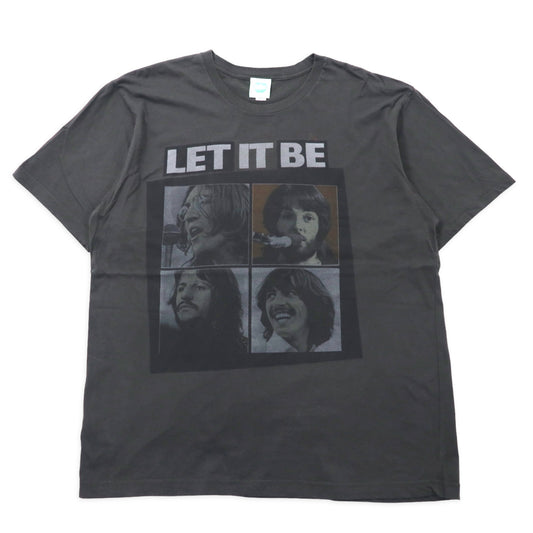 日本然リトテ-古着オンライン-THE BEATLES ビートルズ バンドTシャツ XL グレー コットン LET IT BE-The Beatles Beatles Band T-Shirt XL Gray Cotton Let IT BE