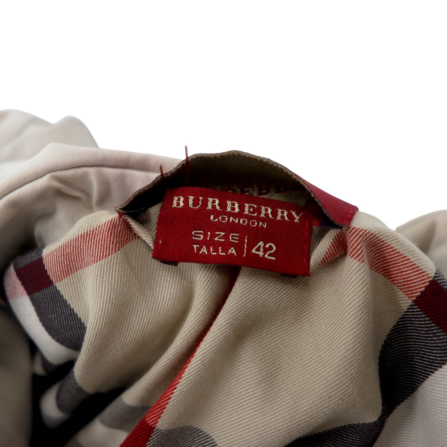 BURBERRY ポルトガル製  ミドル丈 トレンチコート L ベージュ コットン 裏地ノバチェック