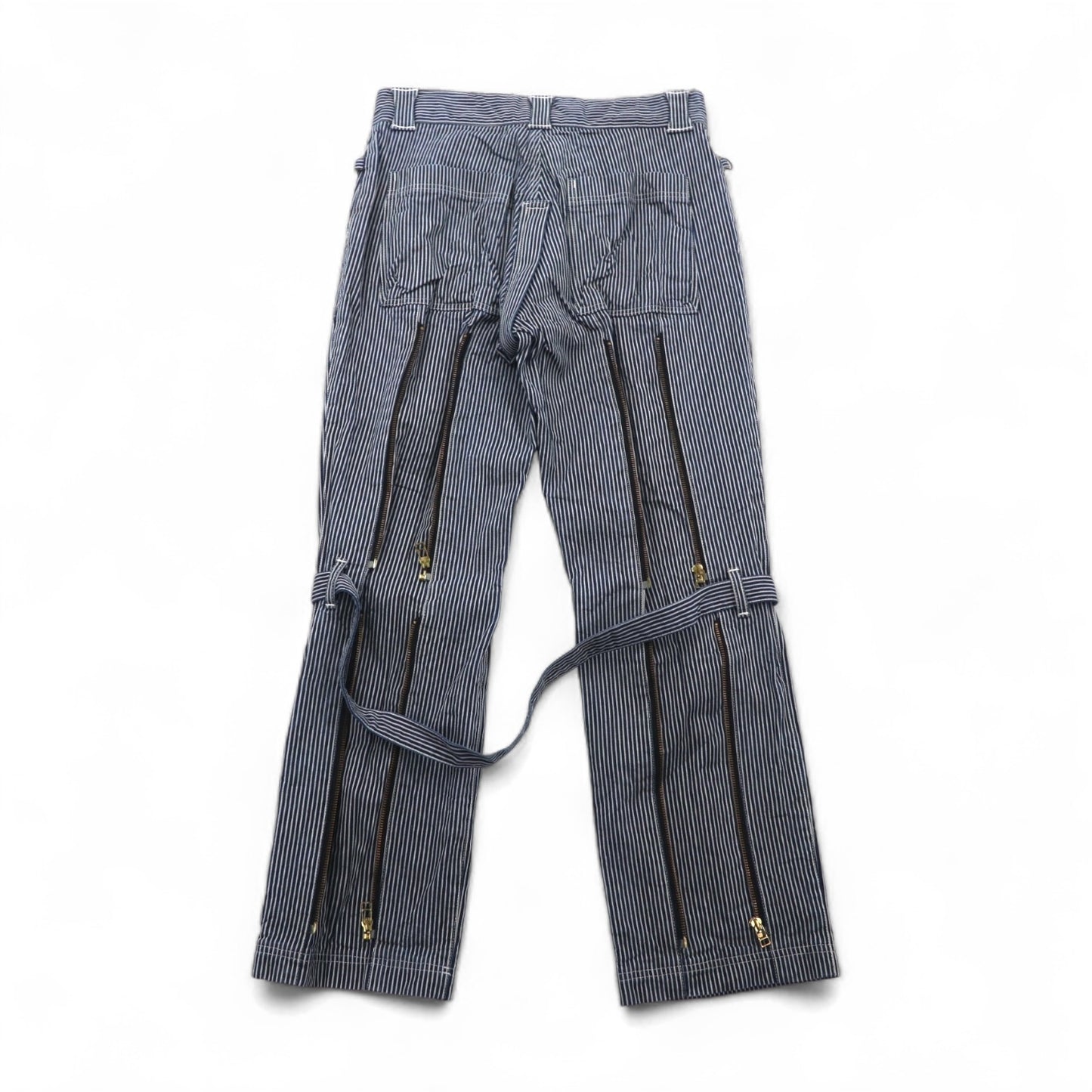 blackmeans ボンテージ デニムパンツ BONDAGE PANTS L ヒッコリー ストライプ 日本製