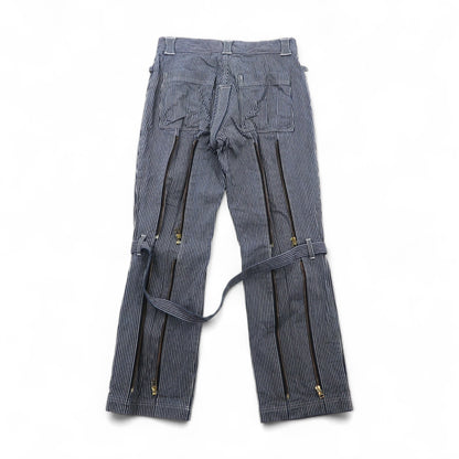 blackmeans ボンテージ デニムパンツ BONDAGE PANTS L ヒッコリー ストライプ 日本製