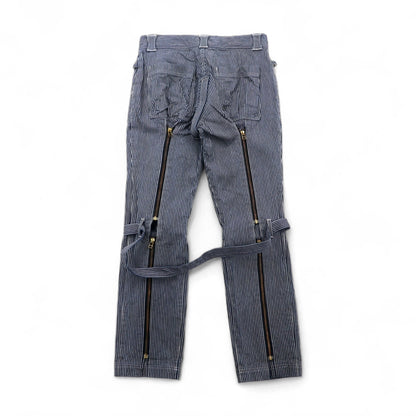 blackmeans ボンテージ デニムパンツ BONDAGE PANTS L ヒッコリー ストライプ 日本製