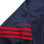 adidas 00s High Neck Track Jacket Jersey L Navy Red Numbering Polyester