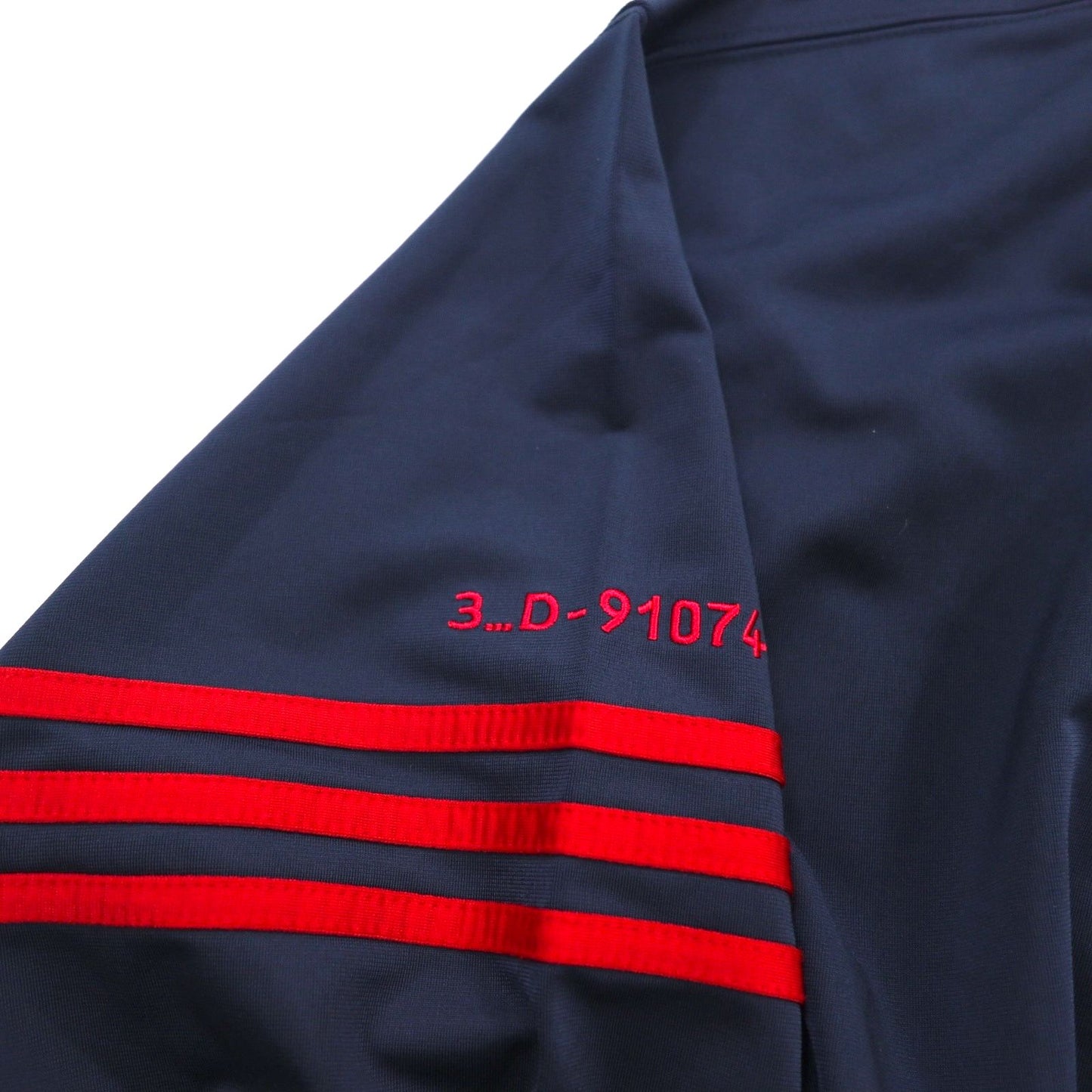 adidas 00s High Neck Track Jacket Jersey L Navy Red Numbering Polyester