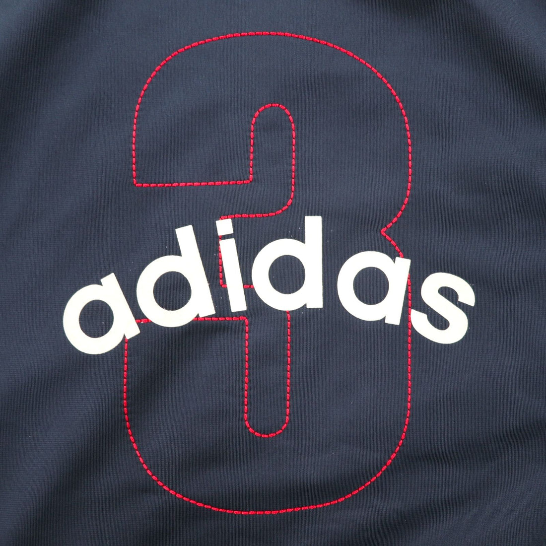 adidas 00s High Neck Track Jacket Jersey L Navy Red Numbering Polyester