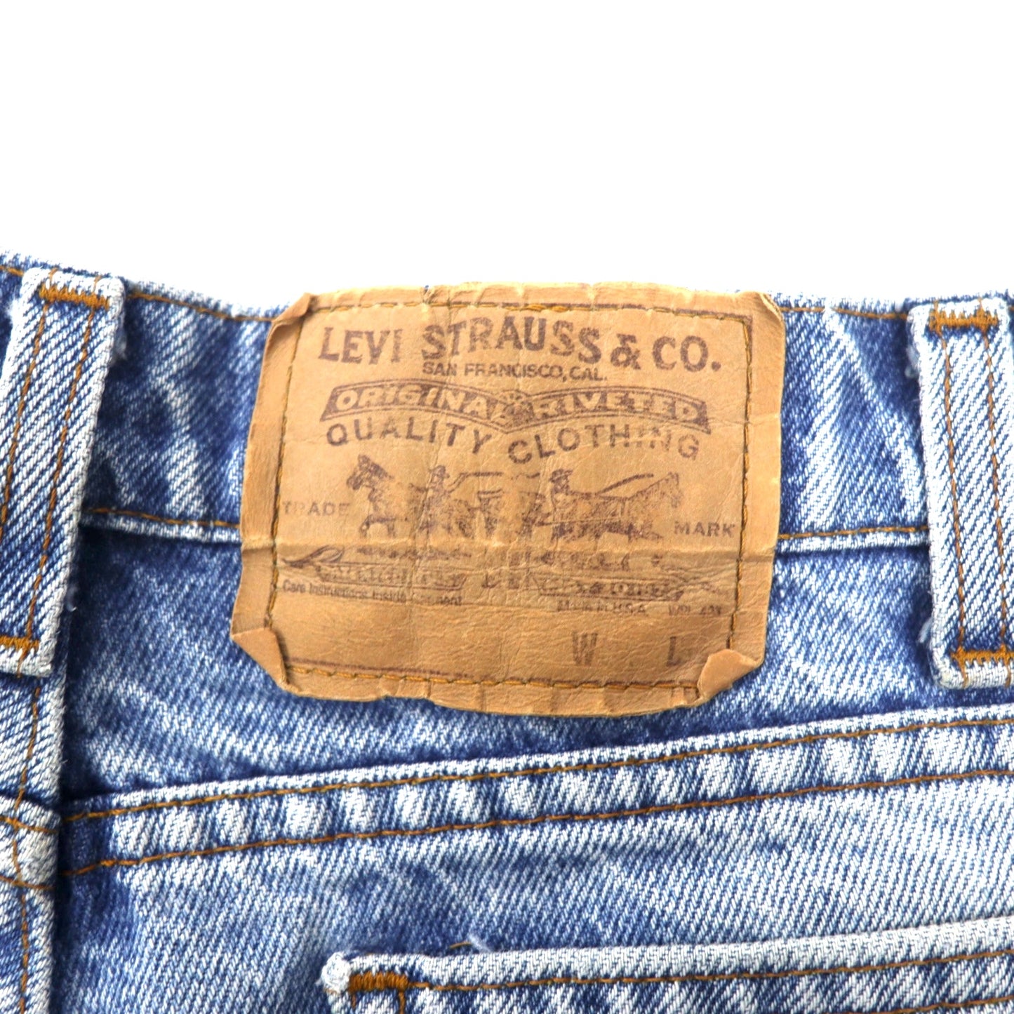 Levi's USA製 90年代 550 デニムパンツ 34 ブルー コットン ジッパーフライ ボタン裏585 オレンジタブ 550-0289