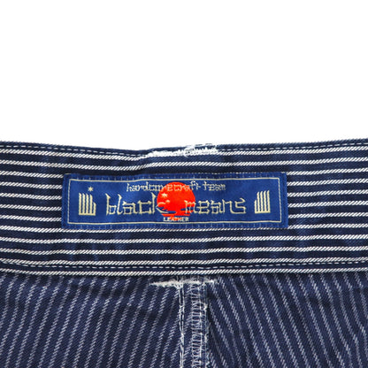 blackmeans ボンテージ デニムパンツ BONDAGE PANTS L ヒッコリー ストライプ 日本製
