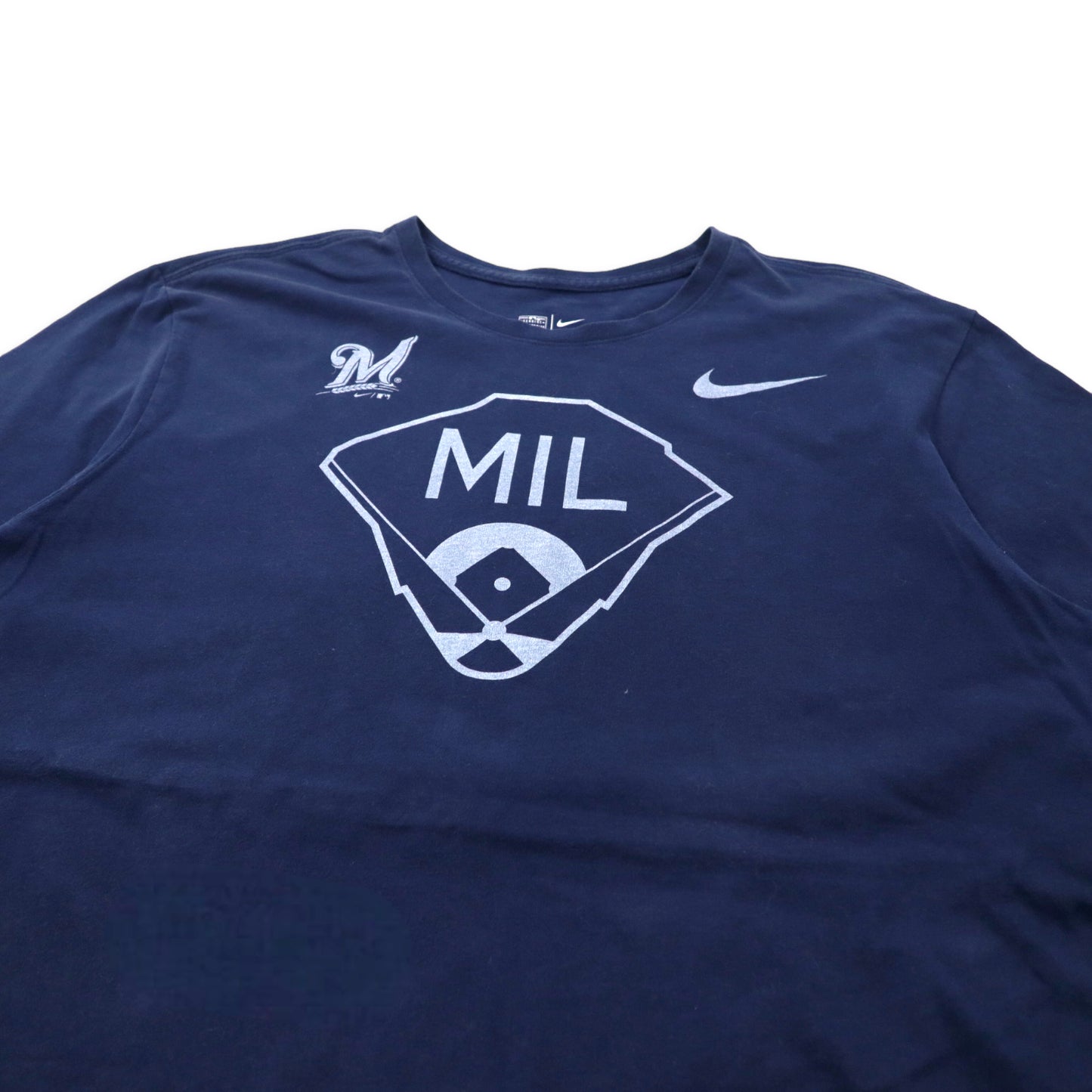 NIKE MLB ベースボール プリントTシャツ L ネイビー コットン MIL